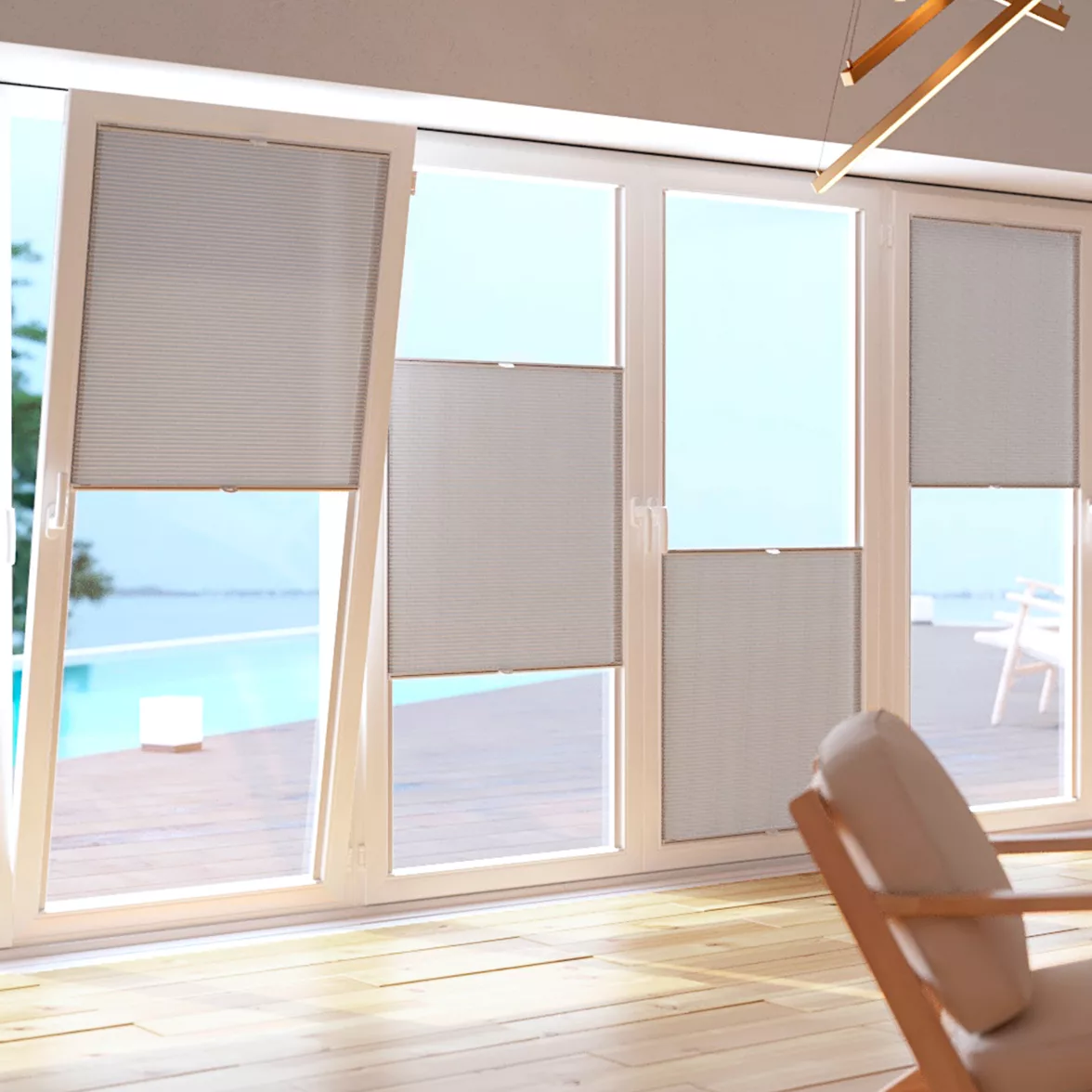 store intérieur plissé sans perçage