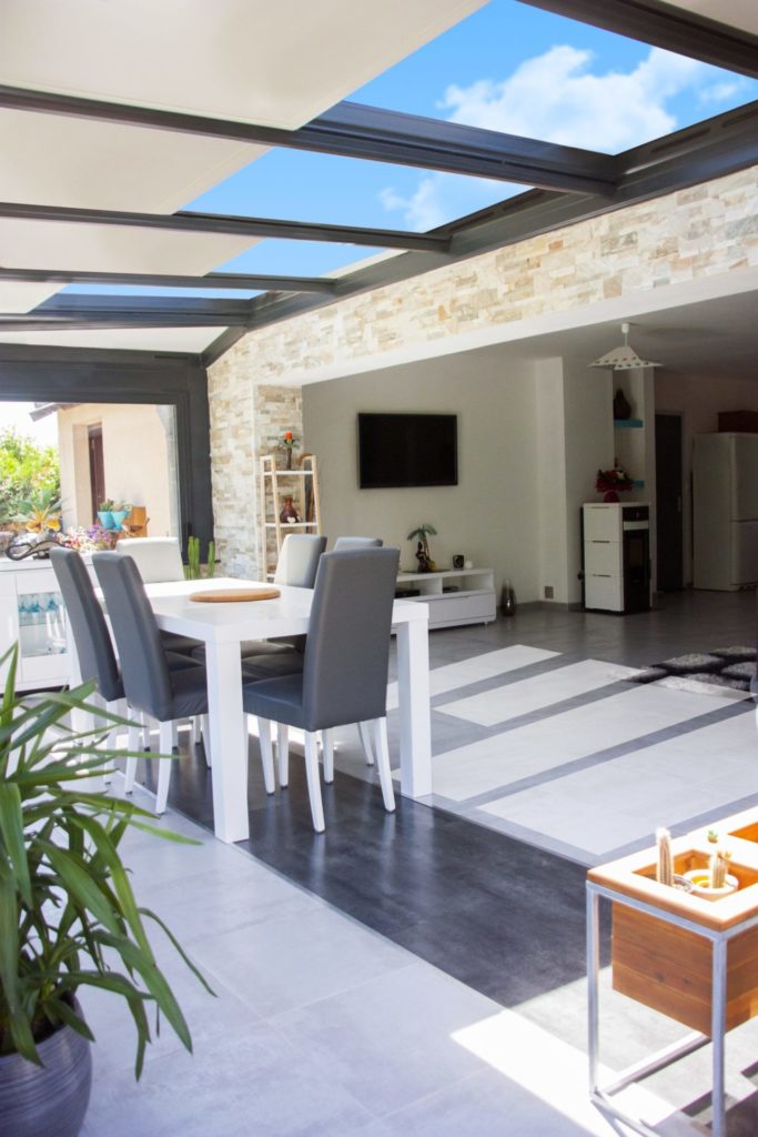 Véranda aluminium Armonia avec Lumisol