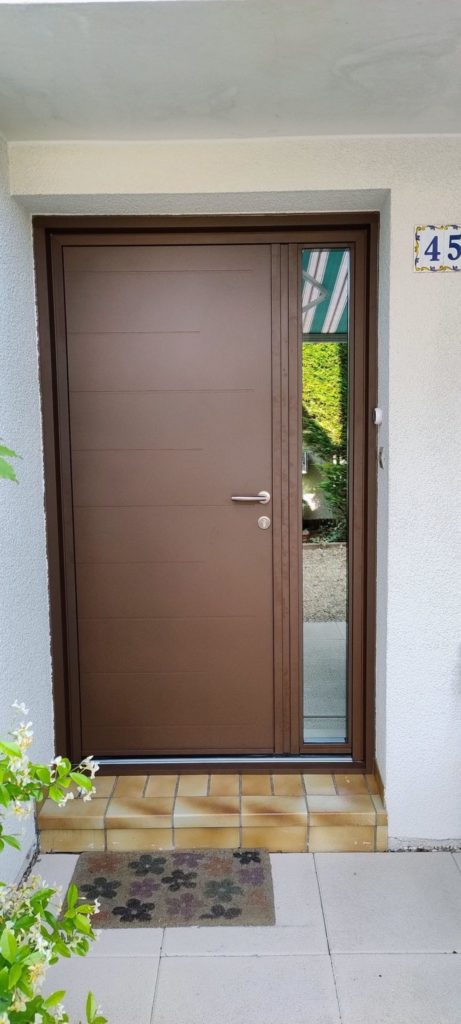 Porte d'entrée en aluminium Destra - modèle Soprano