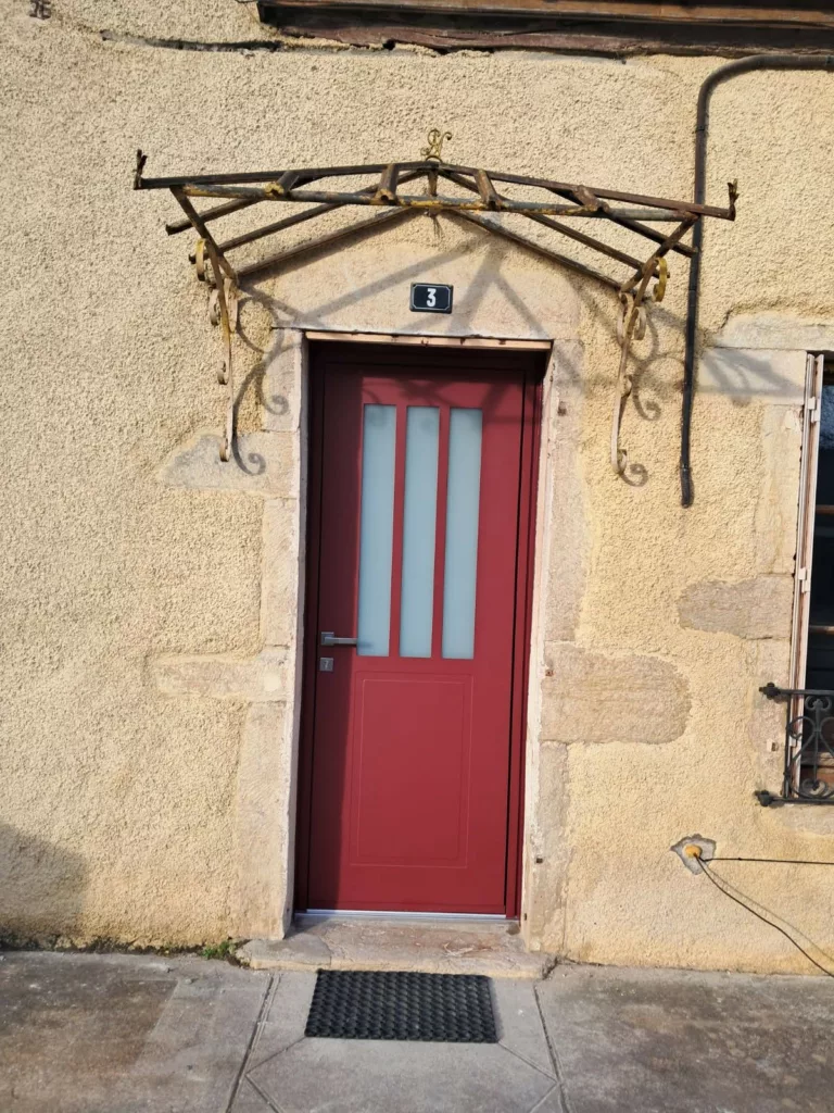 MB DIRECT_KOMILFO_PORTE ENTREE ACIER WIBAIE_MODELE HARLEM_RAL3004EXT_RAL9016INT