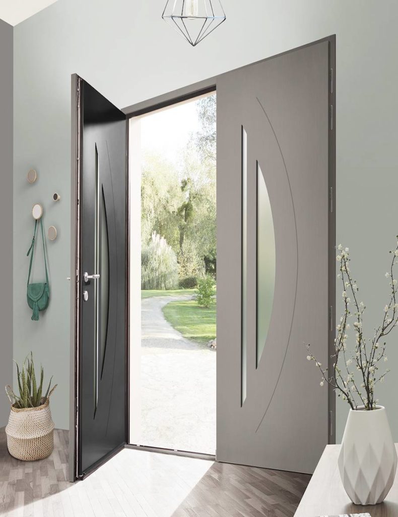 Porte d'entrée en aluminium Minco - MB Direct Komilfo