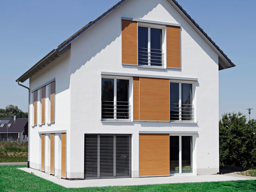 Volets coulissant mixte : alu et bois Eheret - MB Direct komilfo