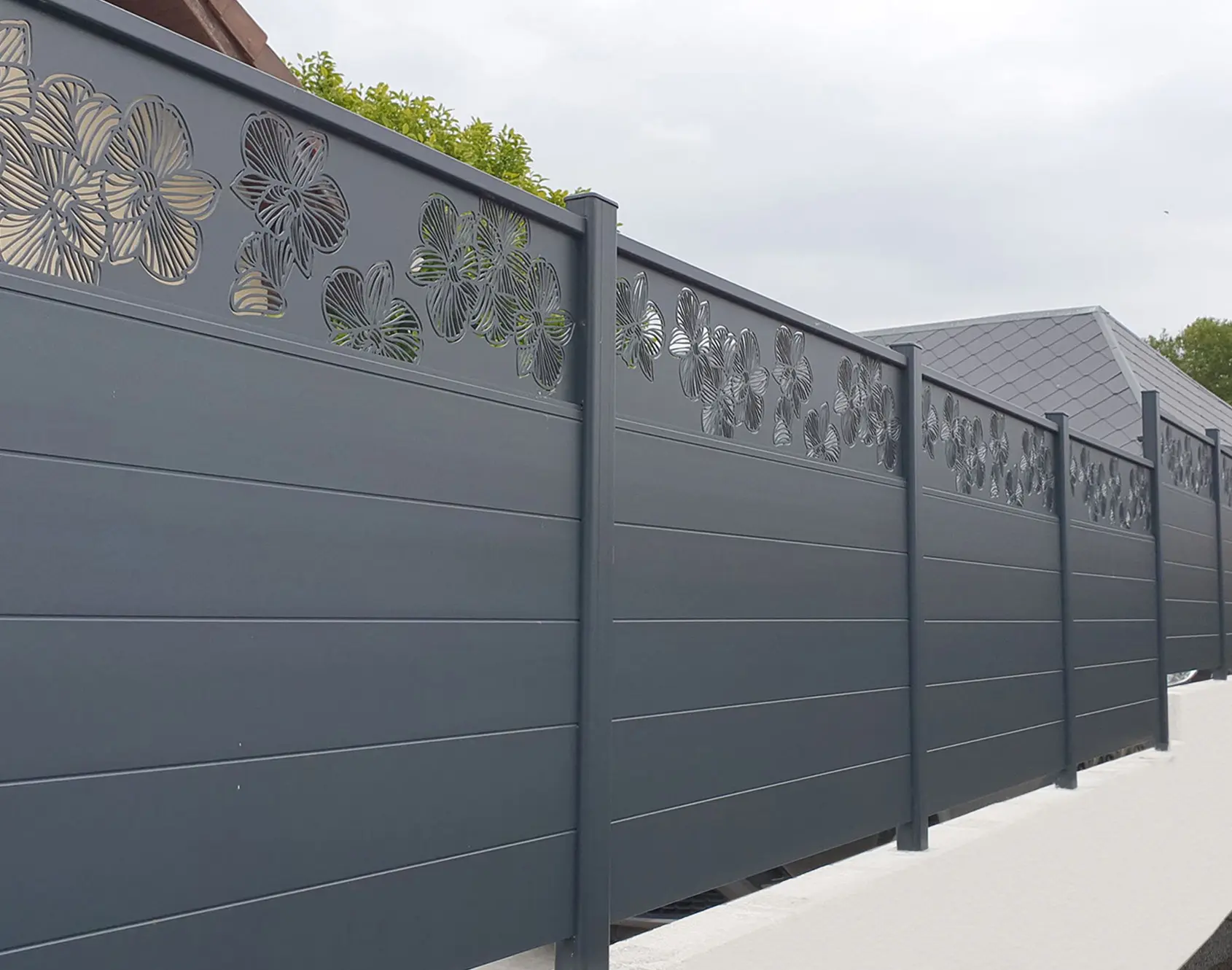 clôture aluminium découpe laser kostum