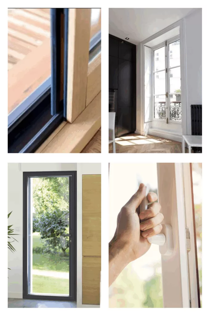 montage photos fenêtres différents matériaux